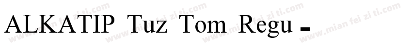 ALKATIP Tuz Tom Regu字体转换